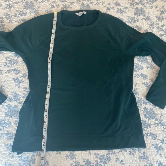 Athleta Coaster Lux Recover Green Sweatshirt Size Small - Picture 7 of 10